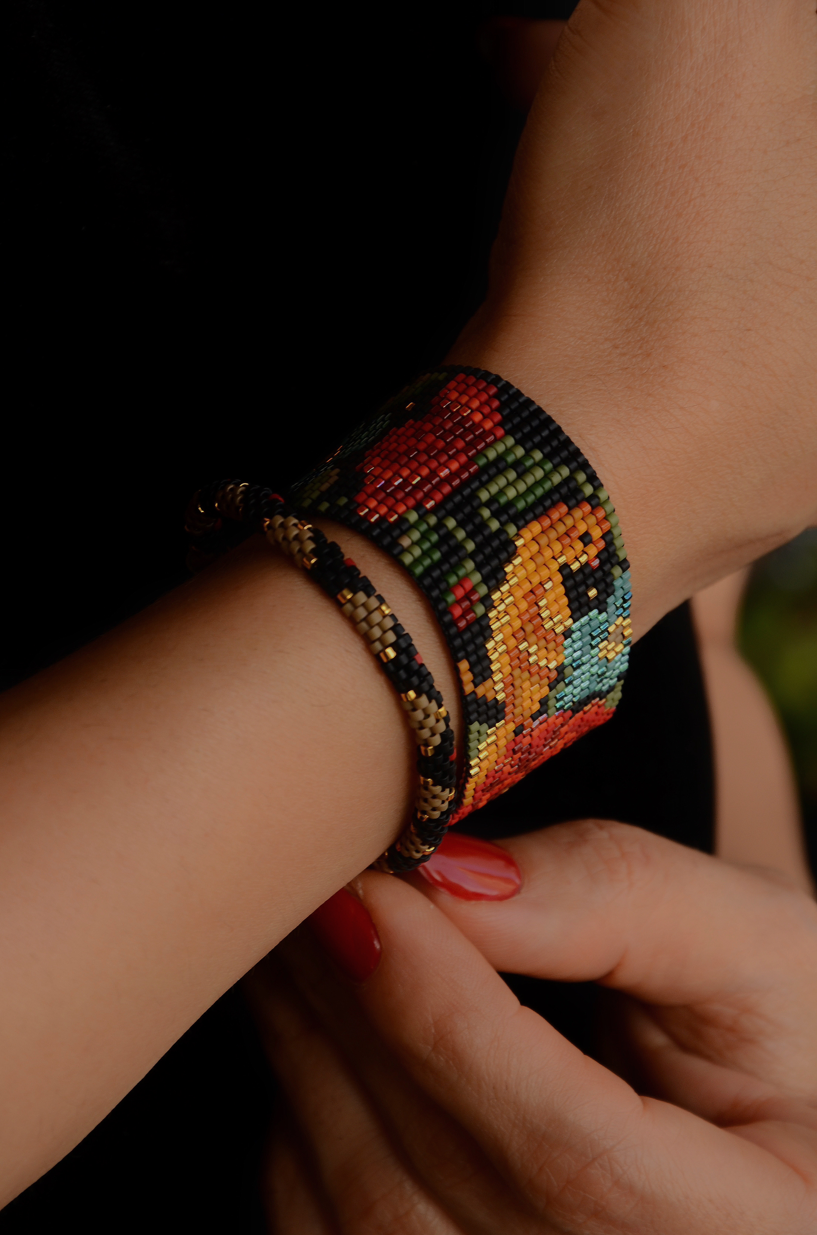 ست دستبند گل و مرغ و اسپیرال